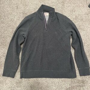 Brooks Brothers Gray Zip Up Sweater Classic Knit
